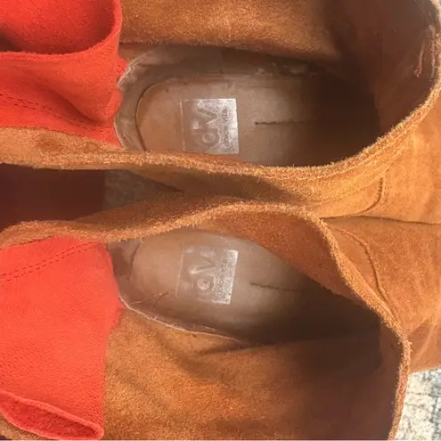 Dolce vita DV booties Suede Leather Zipper Zip Up Size 7.5 GUC Brown