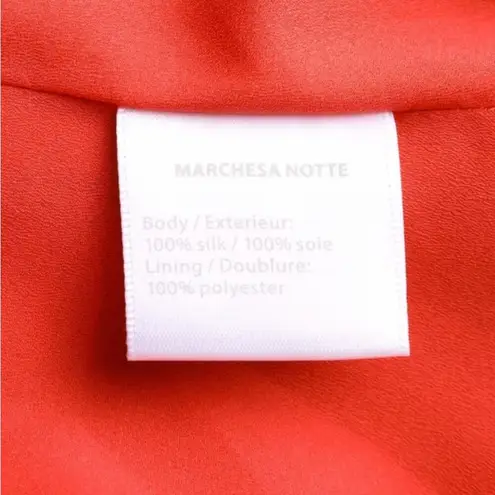 Marchesa Notte Luxury Silk Pageant Cocktail Evening Prom Dress Size 4 NWT $990 Orange