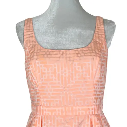Shoshanna Light Orange/Coral Sleeveless A-Line Pleated Mini Dress Size 8