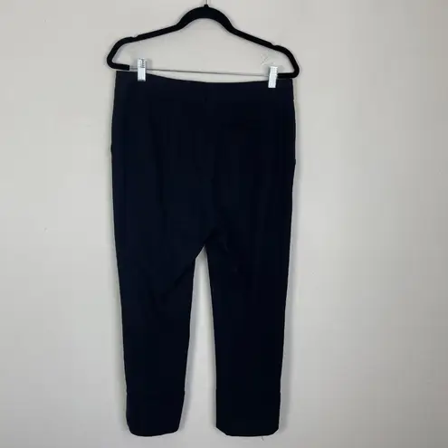 Escada Woman's 40/ US 10 Black High Waisted Cropped Cuffed Career Trouser Pants