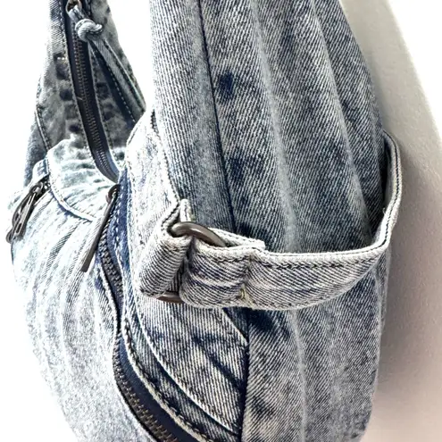 Blue Denim Hobo Bag Casual Crossbody Shoulder Purse Y2K