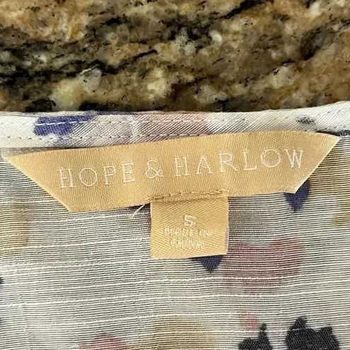 Hope And Harlow Floral Peasent Blouse Womens Ditzy Knit Boho Modest S Modest White