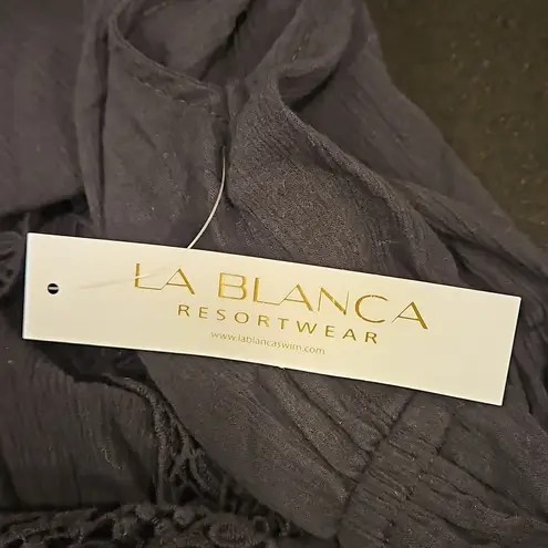 La Blanca ππ Island Fare Cover-Up Midi Dress ~ Black Small NWT