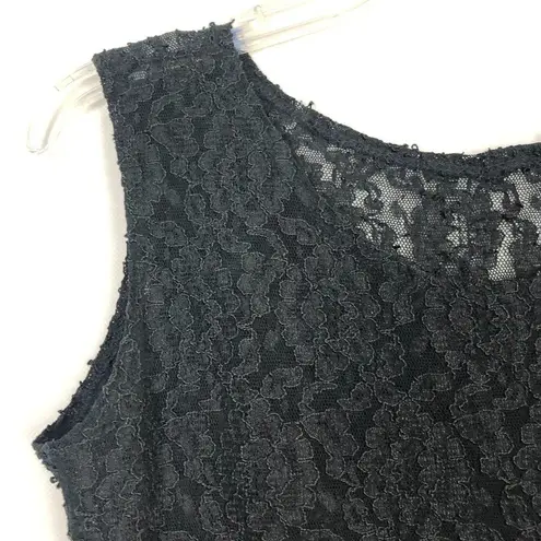 Womens Cropped Stretch Lace Top Small Witchy Goth Fairygoth Coquette Whimsigoth Black