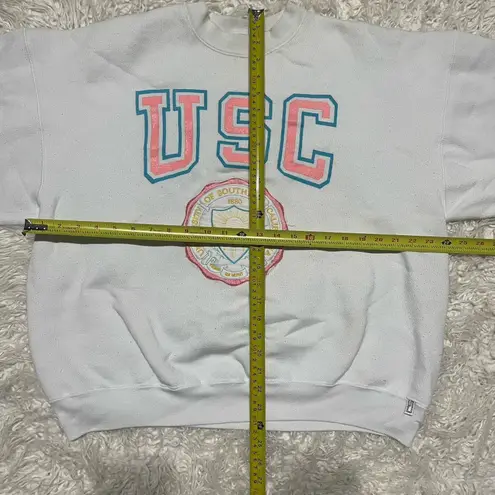 USC Crewneck Sweatshirt Women’s Size XL Pink And Turquoise Vintage White