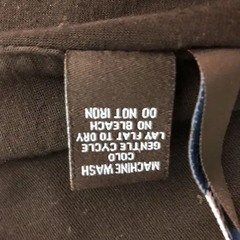 Saint Tropez West Button Down Black Top Size S