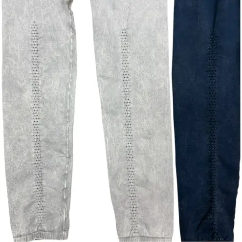 Free People Movement Good Karma Leggings Bundle M/L Iced Grey & Deepest Navy Blue Size M