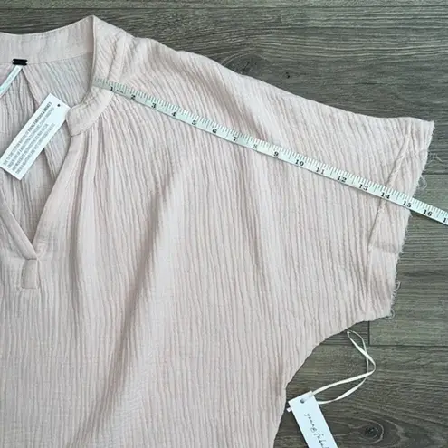 Young Fabulous and Broke NWT  Gauze Top Dolman Short Sleeve Blush Pink Small