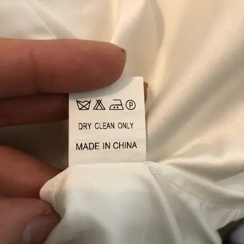 White Miss Circle Vandra Blazer and Suit Pant Set Size M Size M