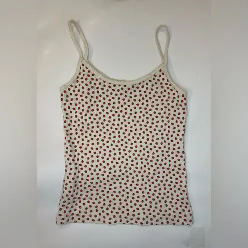 Brandy Melville  Red Strawberry Print Cotton Tank Top Size XS‎