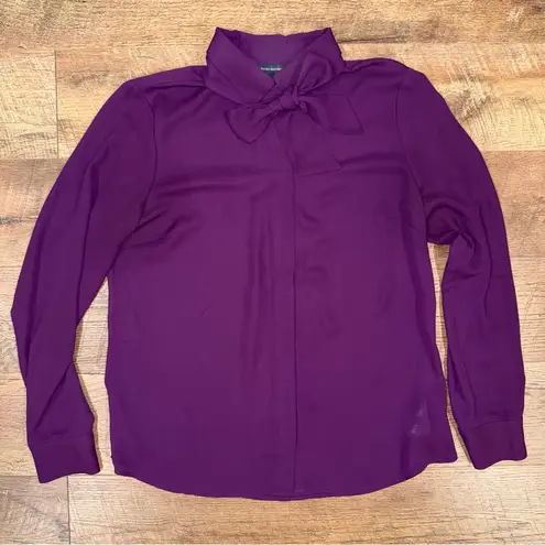 Brooks Brothers Dressy Plum Blouse with Bow