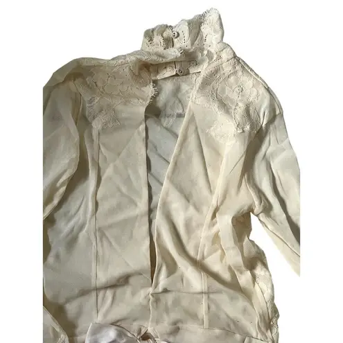 We Are HAH Take Hah Bow Reversible Lacey Bodysuit Cream Pink Women's Size S NWT