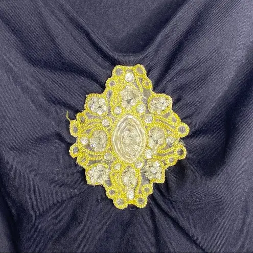 Boston Proper Black Tank top with Lace Beads Shirt XS