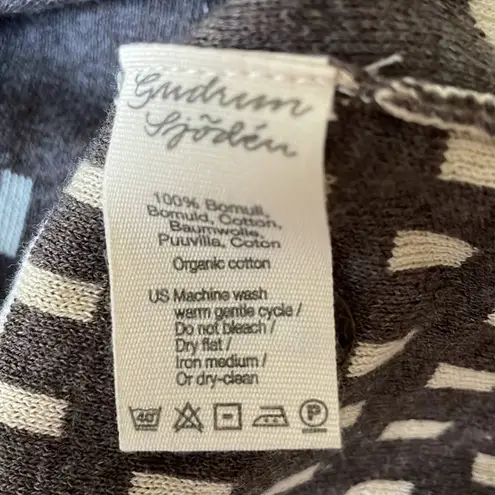 Gudrun Sjoden rare 100% organic cotton unique shapes hearts cardigan Brown Size XS