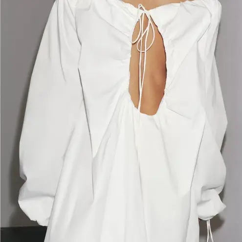 ZARA  Elegant Off-Shoulder White Dress