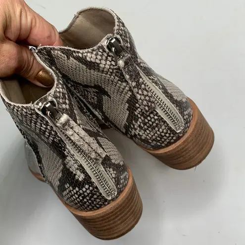 Dolce Vita Women's Tavin Faux Snakeskin Zip Booties Ankle Boots S