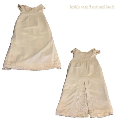 VINTAGE 1980'S HAND CRAFTED OFF WHITE SEQUINS OFF