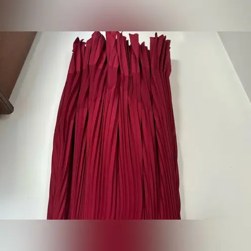 ASOS  Pleated Sheer And Solid Crop Top Midi Dress size 2 special occasion - Image 12