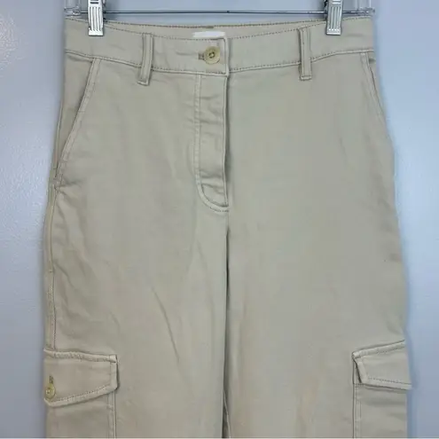 Wilfred Aritzia Cream Modern Cargo Utility Denim Pants Size 4