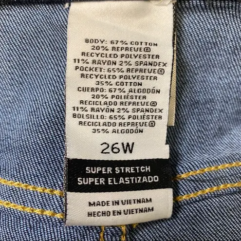 Ava & Viv MIDI Jean Shorts Stretchy Dark Blue Plus Size 26