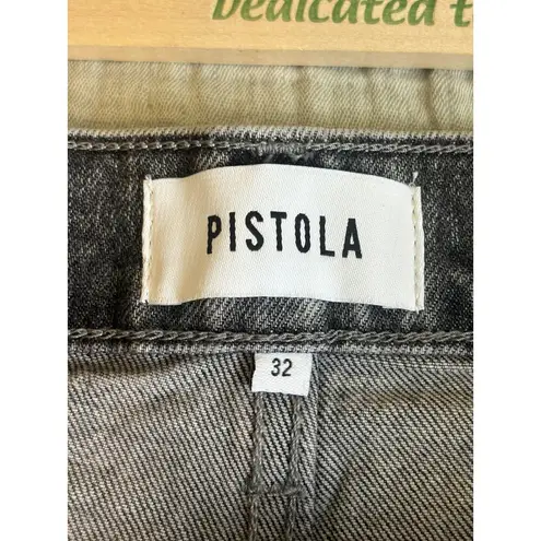 Pistola New  Cassie Super High Rise Straight Leg Button Fly Gray Jean Size 32