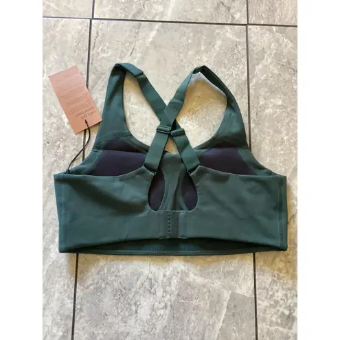 Girlfriend Collective Sports Bra Womens XL Green Crossback Mesh Supportive NWT
