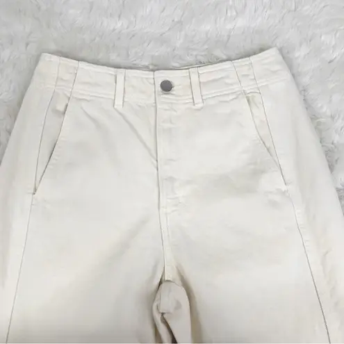 Apiece Apart Meridian Straight Leg Jeans High Waist Ecru Cream Size 28