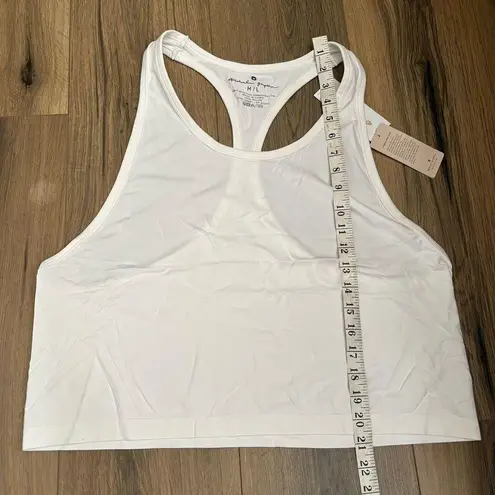 Spiritual Gangster NEW  Size M/L Alex Seamless Muscle Racer Tank White Low Arm