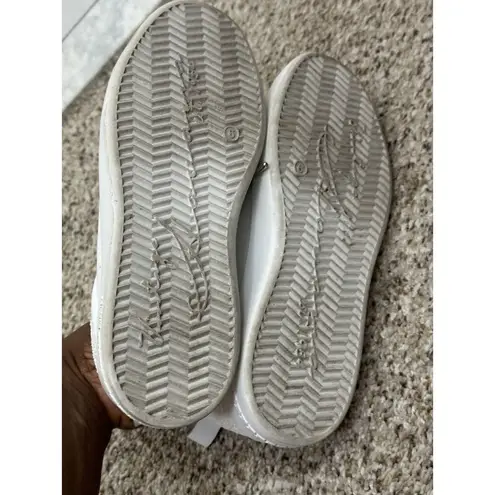 Vintage Havana Grant Silver Glitter White Leather Sneakers 6