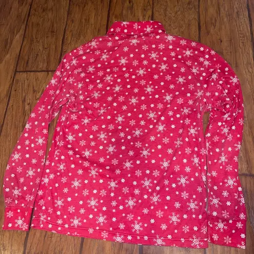 Vintage Nutcracker Christmas red snowflake top turtleneck shirt woman’s large