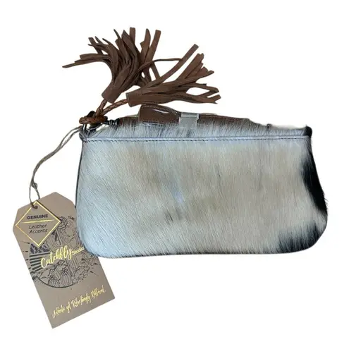 CATCHFLY STUDIO Aunthentic Leather Bohemian Western Convertible Clutch Purse Bag Brown