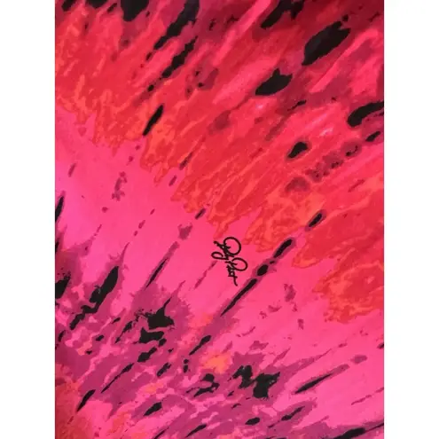 Baby Phat Womens Pink Black tie dye Sexy Flowy Maxi Halter Stretch 2X Dress #196