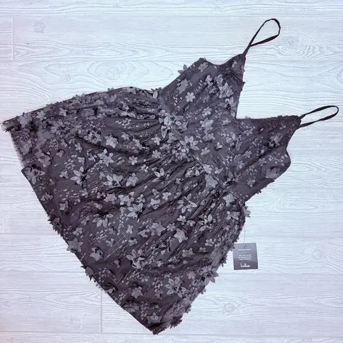 Lulus  black short sleeveless butterfly dress spaghetti strap size medium