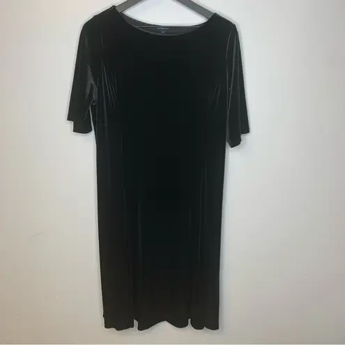 Lands' End  Black Velvet Dress