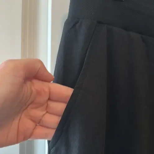 Badgley Mischka Black French Terry Jogger Pants Embroidered Patch Size XL NWT