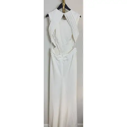 Tadashi Shoji Tenney Maxi Evening Dress in White Size X-Large