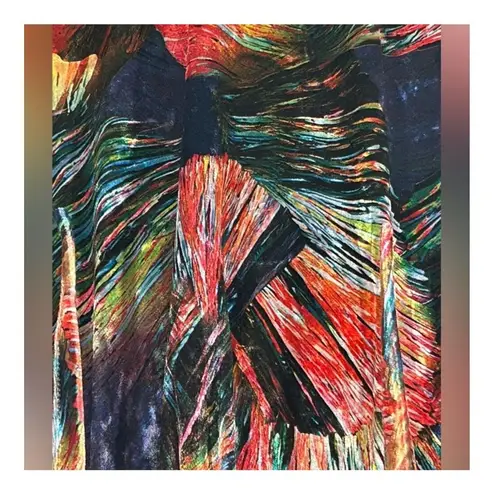 Ego Trippin’ Floral Velvet Maxi Dress Vintage Retro Vibrant XS Red