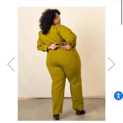 Big Bud Press Everyday Utility Jumpsuit Cotton Olive Green Small EUC