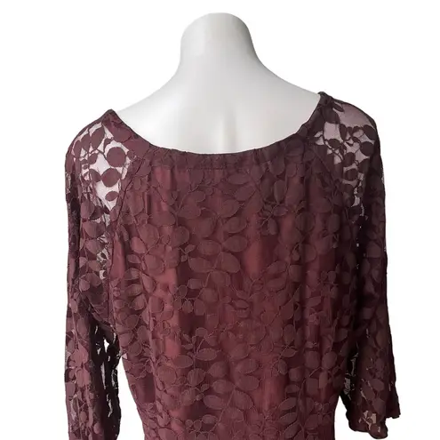 Garnet Hill Bohème Easy Lace Dress, Sz 18
