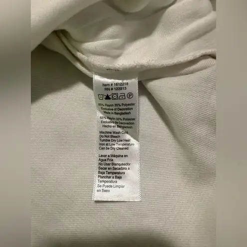 Jachs Girlfriend NWT White Button Up Shirt Wmns Large Flannel Pocket Lightweight