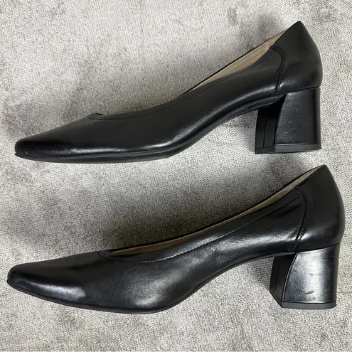 Paul Green Yvette Black Leather Heel Size 6.5