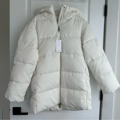 Mango  Hooded Puffer Coat Jacket OFF WHITE XS