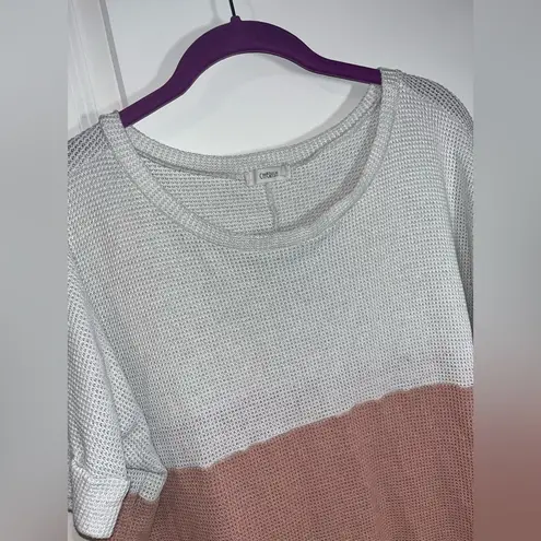 Cherish Sweater Short Sleeve Top with 3 Multi-Color Layers Size Large