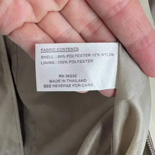 Gallery Tan Full Zip Trench Coat Size Petite Small