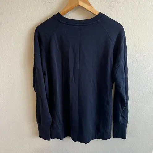 Sweaty Betty  After Class Navy Blue Longline Pullover Sweater Womens Medium