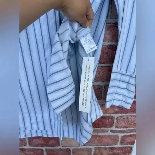Poetry STRIPE BUTTON THROUGH SHIRT SIZE 8