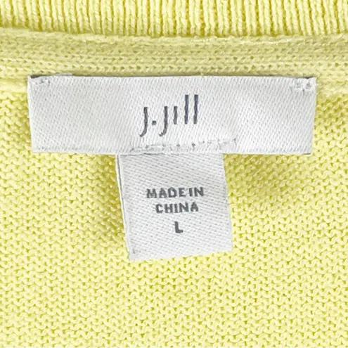 J. JILL Yellow Layered Long Sleeves V