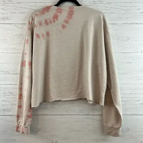 Blank Paige Pink Tie Dye Cropped Sweatshirt Size M