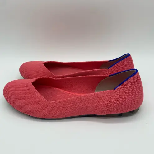 Rothy's The Flat Pink Grapefruit Slip On Ballet Flats Comfort Easy Women size 7