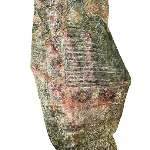 R & M Richards Vintage By Karen Kwong Green Multicolor Duster